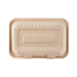 Medium Biodegradable Takeout Boxes - Karat Earth 9''x6'' Bagasse Hinged Containers - 200 ct-To-Go Packaging-Karat-Restaurant Supply Drop