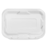 Medium Compostable Food Containers - Karat Earth 9''x6'' Bagasse Hinged Containers - 200 ct-To-Go Packaging-Karat-Restaurant Supply Drop