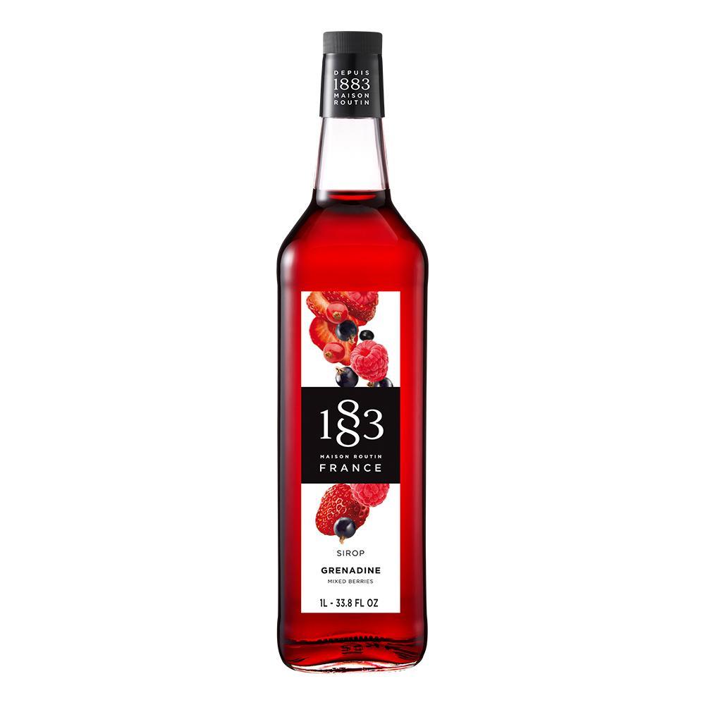 Mixed Berries Syrup 1883 Maison Routin - 1 Liter Bottle-Syrups-1883 Maison Routin-Restaurant Supply Drop