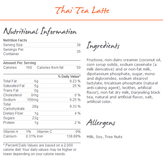 MoCafe Thai Tea Latte (3 lbs)-Powdered Base-MoCafe-Restaurant Supply Drop