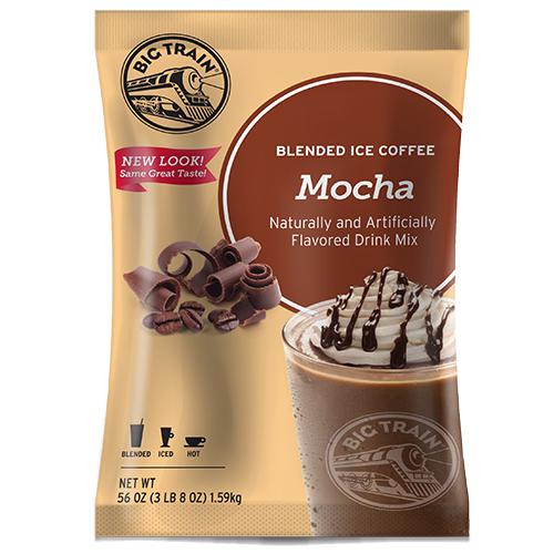 Mocha Blended Ice Coffee - Big Train Mix - Bag 3.5 pounds-Powdered Base-Big Train-Restaurant Supply Drop
