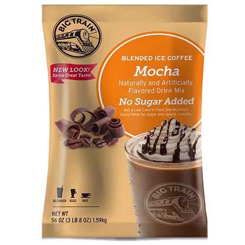 Mocha Blended Ice Coffee - Big Train Mix No Sugar Added - Bag 3.5 pounds-Powdered Base-Big Train-Restaurant Supply Drop