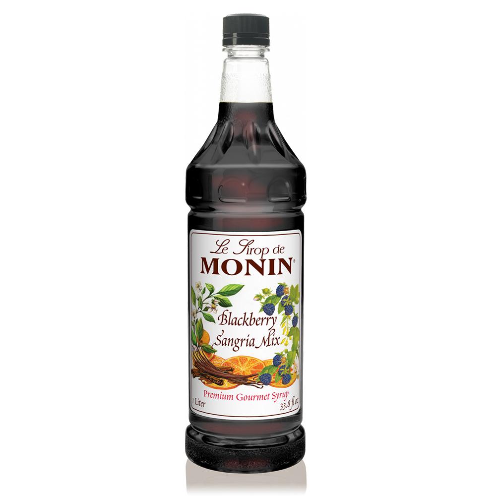 Monin Blackberry Sangria Mix Syrup Bottle - 1 Liter-Syrups-monin-Restaurant Supply Drop
