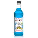 Monin Blue Cotton Candy Syrup Bottle - 1 Liter-Syrups-monin-Restaurant Supply Drop