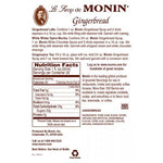 Monin Gingerbread Syrup Bottle - 750ml-Syrups-monin-Restaurant Supply Drop