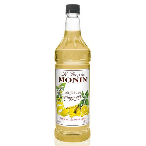 Monin Old Fashion Ginger Ale Syrup Bottle - 1 Liter-Syrups-monin-Restaurant Supply Drop