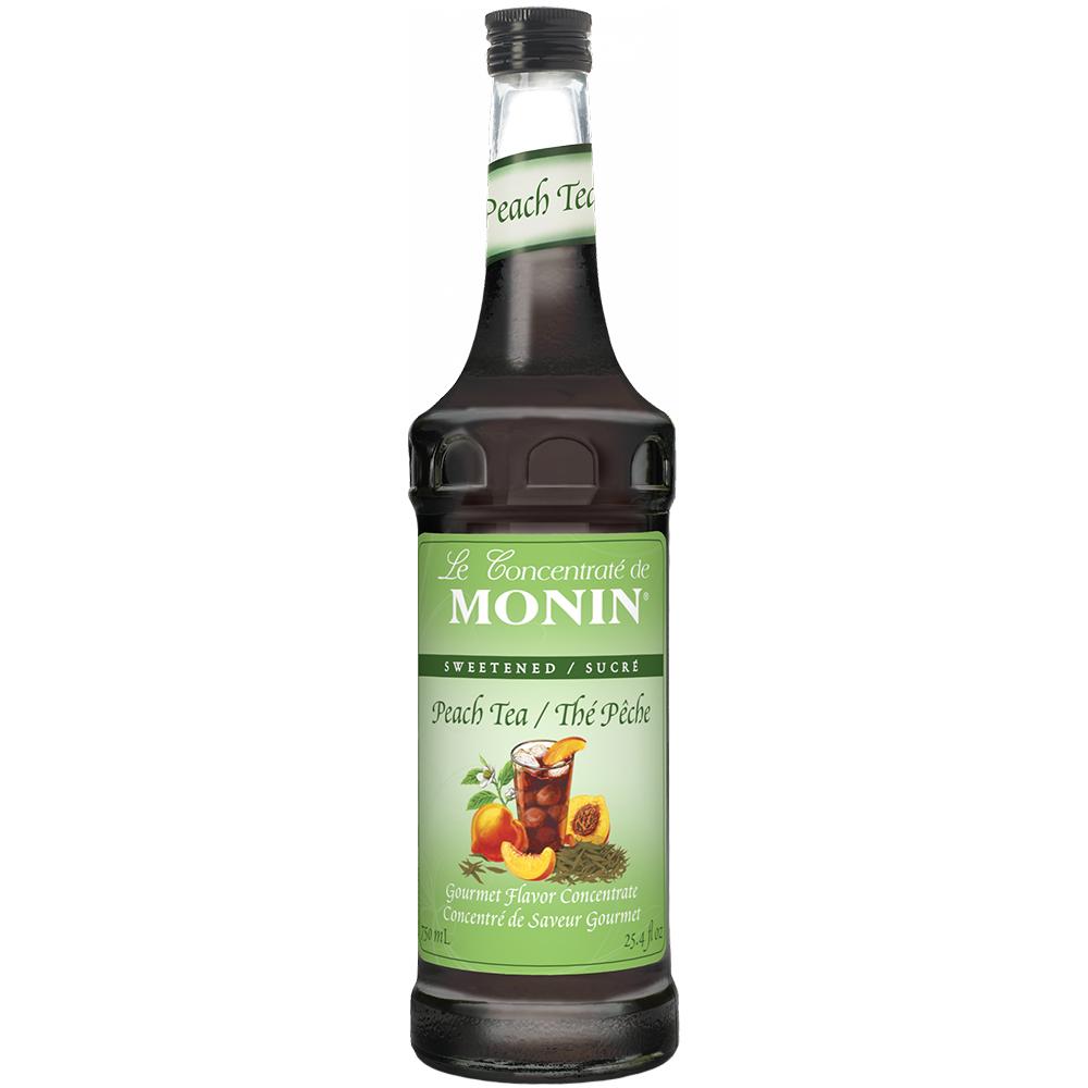 Monin Peach Tea Concentrate Syrup Bottle - 750ml-Syrups-monin-Restaurant Supply Drop