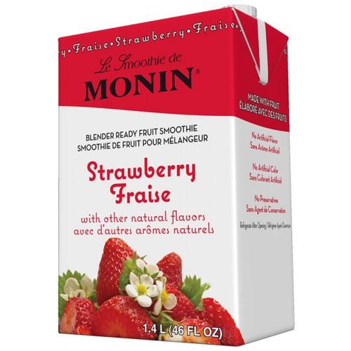 Monin Strawberry Fruit Smoothie Mix (46oz)-Liquid Base & Purees-monin-Restaurant Supply Drop