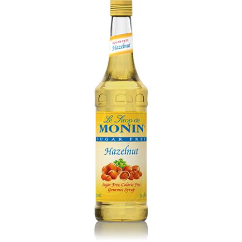 Monin Sugar Free Hazelnut Syrup Bottle - 750ml-Syrups-monin-Restaurant Supply Drop
