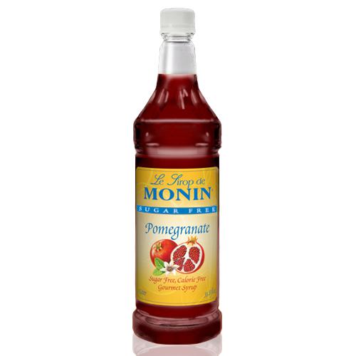Monin Sugar Free Pomegranate Syrup Bottle - 1 Liter-Syrups-monin-Restaurant Supply Drop