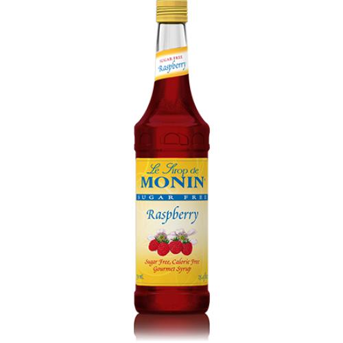 Monin Sugar Free Raspberry Syrup Bottle - 750ml-Syrups-monin-Restaurant Supply Drop