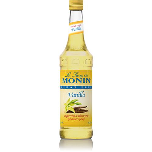 Monin Sugar Free Vanilla Syrup Bottle - 750ml-Syrups-monin-Restaurant Supply Drop