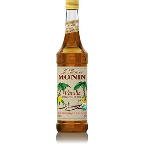 Monin Vanilla Organic Syrup Bottle - 750ml-Syrups-monin-Restaurant Supply Drop