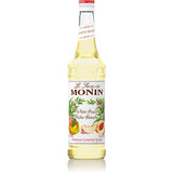 Monin White Peach Syrup Bottle - 750ml-Syrups-monin-Restaurant Supply Drop