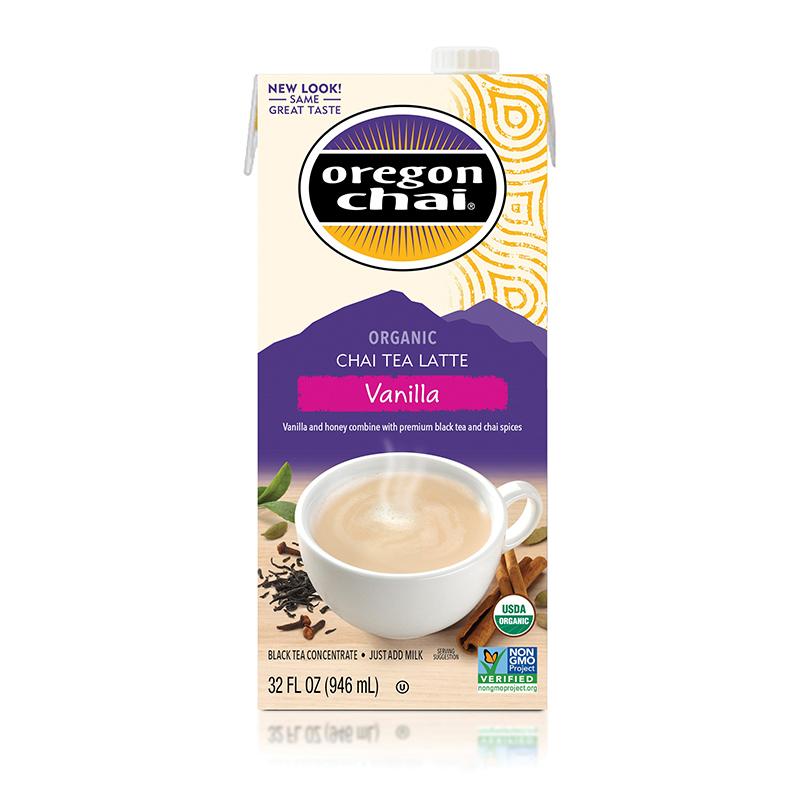 Oregon Chai Vanilla Chai Tea Latte Concentrate (32oz)-Liquid Base & Purees-Oregon Chai-Restaurant Supply Drop