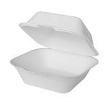 PFAS Free Compostable 6''x6'' Bagasse Food Containers - Karat Earth - 500 ct-To-Go Packaging-Karat-Restaurant Supply Drop