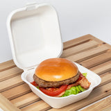 PFAS Free Compostable 6''x6'' Bagasse Food Containers - Karat Earth - 500 ct-To-Go Packaging-Karat-Restaurant Supply Drop
