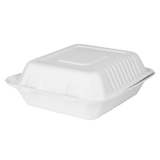 PFAS Free Compostable 8''x8'' Bagasse Food Containers - Karat Earth - 200 ct-To-Go Packaging-Karat-Restaurant Supply Drop
