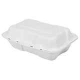 PFAS Free Compostable 9''x6'' Bagasse Food Containers - Karat Earth - 200 ct-To-Go Packaging-Karat-Restaurant Supply Drop