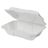 PFAS Free Compostable 9''x6'' Bagasse Food Containers - Karat Earth - 200 ct-To-Go Packaging-Karat-Restaurant Supply Drop