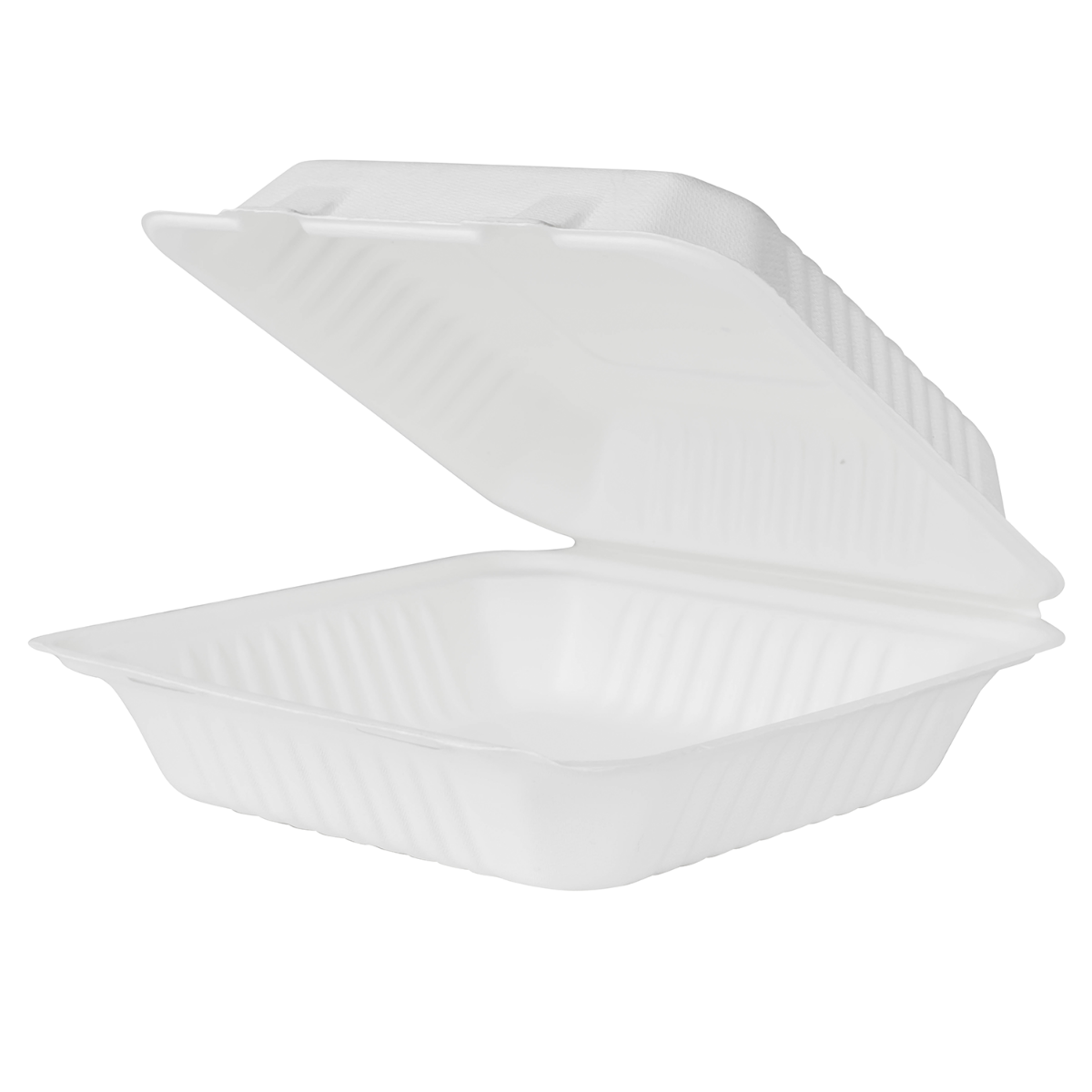 PFAS Free Compostable 9''x9'' Bagasse Food Containers - Karat Earth - 200 ct-To-Go Packaging-Karat-Restaurant Supply Drop