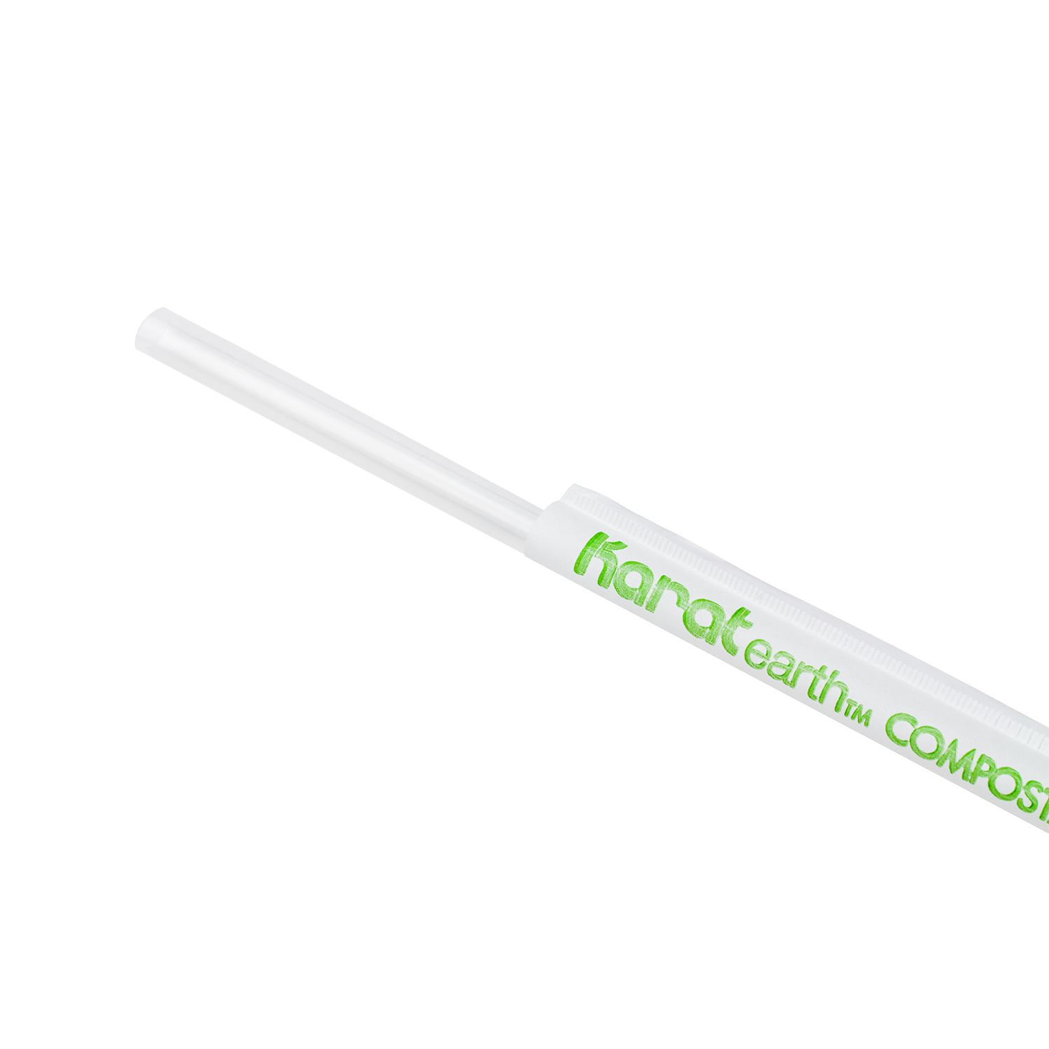 PLA Straws - Karat Earth 8.75" Giant PLA Straws (7mm) - Clear - Paper Wrapped - 2,500 ct-Straws & Stirrers-Karat-Restaurant Supply Drop