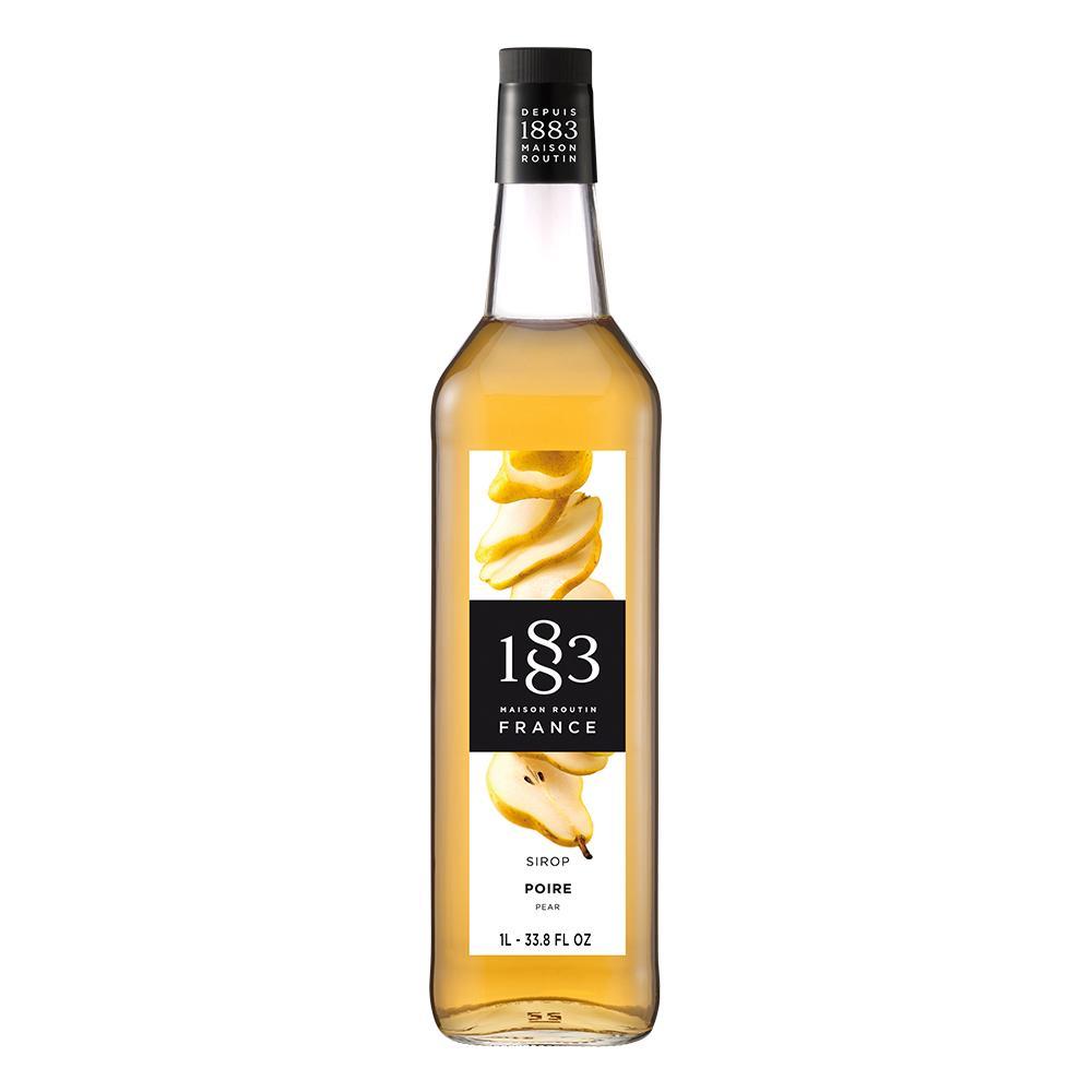 Pear Syrup 1883 Maison Routin - 1 Liter Bottle-Syrups-1883 Maison Routin-Restaurant Supply Drop