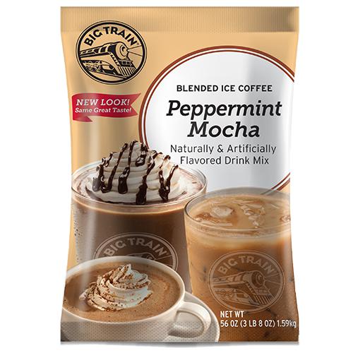 Peppermint Mocha Blended Ice Coffee - Big Train Mix - Bag 3.5 pounds-Powdered Base-Big Train-Restaurant Supply Drop