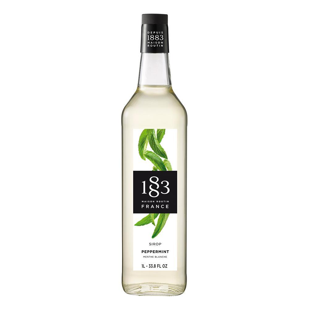 Peppermint Syrup 1883 Maison Routin - 1 Liter Bottle-Syrups-1883 Maison Routin-Restaurant Supply Drop