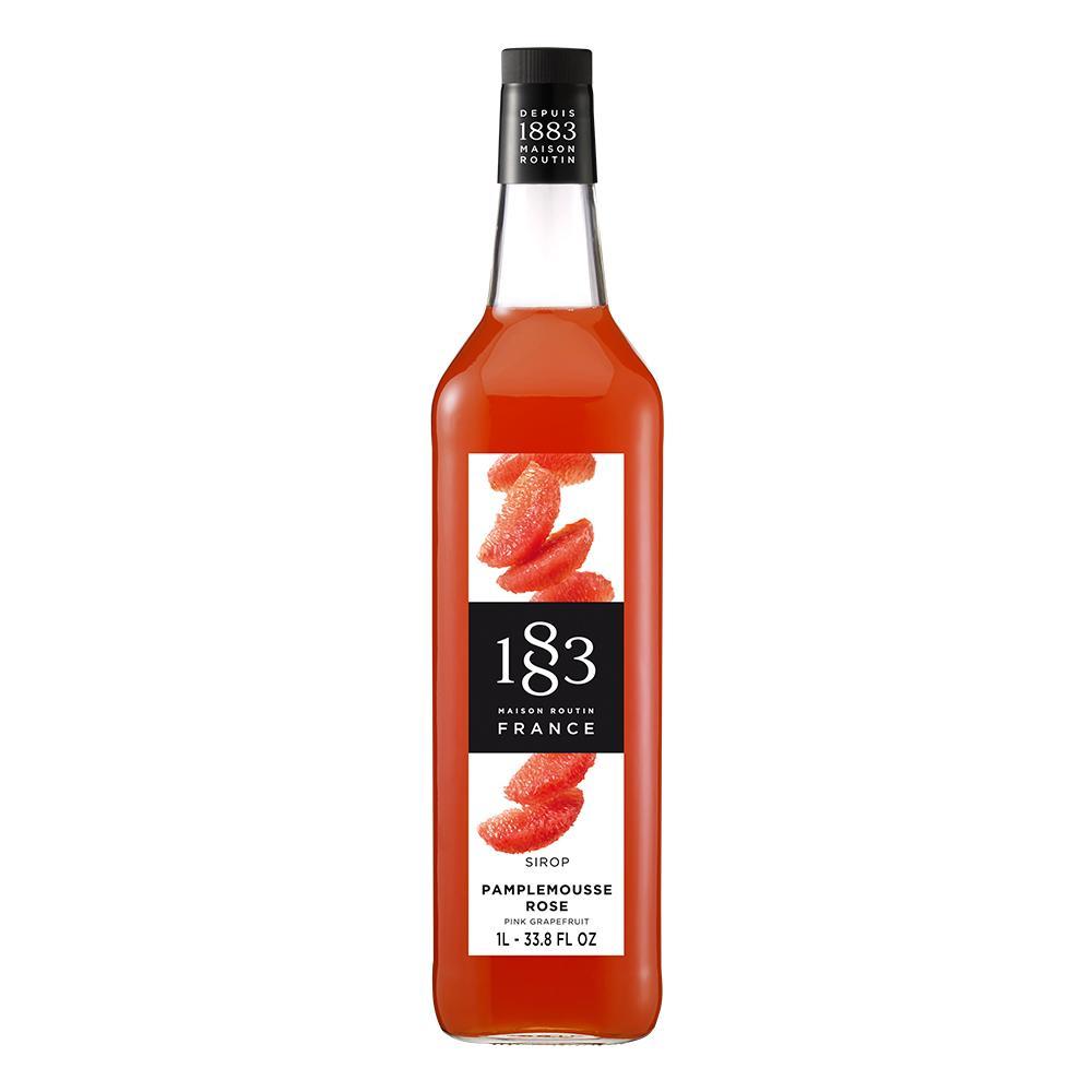 Pink Grapefruit Syrup 1883 Maison Routin - 1 Liter Bottle-Syrups-1883 Maison Routin-Restaurant Supply Drop