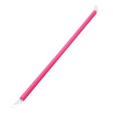 Pink Plastic Straws 9'' Giant Straws (8mm) Paper Wrapped - Pink - 2,500 count-Straws & Stirrers-Karat-Restaurant Supply Drop
