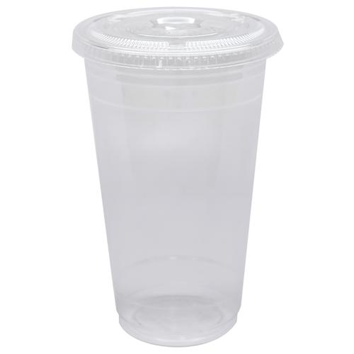 Plastic Cups - 24oz PET Cold Cups and PET Flat Lids (98mm)-Cups & Lids-Karat-Restaurant Supply Drop