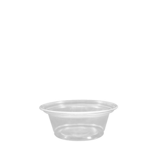 Plastic Portion Cups - 1 oz Squat PP Portion Cups - Clear - 2,500 ct-To-Go Packaging-Karat-Restaurant Supply Drop