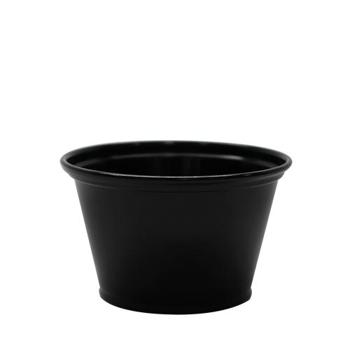 Plastic Portion Cups - 4oz PP Portion Cups - Black - 2,500 ct-To-Go Packaging-Karat-Restaurant Supply Drop