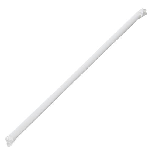 Plastic Straws 10.25'' Jumbo Straws (5mm) Wrapped in Paper - Clear - 2,000 count-Straws & Stirrers-Karat-Restaurant Supply Drop