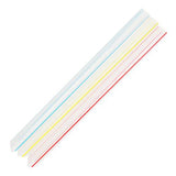 Plastic Straws 7.5'' Bubble Tea Straws (10mm) - Mixed Striped Colors - 4,500 count-Straws & Stirrers-Karat-Restaurant Supply Drop