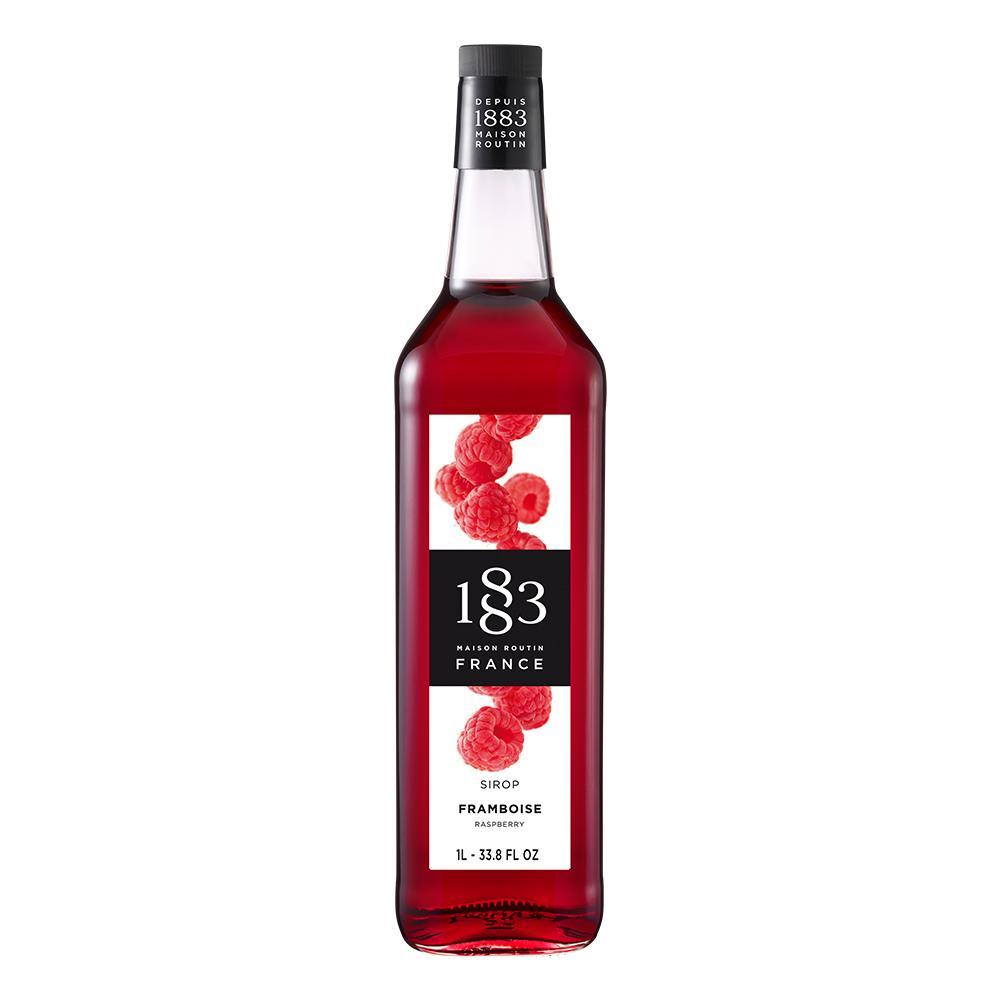 Raspberry Syrup 1883 Maison Routin - 1 Liter Bottle-Syrups-1883 Maison Routin-Restaurant Supply Drop