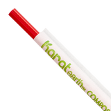 Red PLA Straws Earth 9.5" Jumbo PLA Straws (5mm) Wrapped in Paper - Red - 4,800 count-Karat