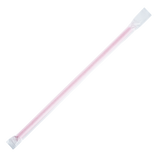 Red Plastic Straws 9'' Giant Straws (8mm) Wrapped in Paper- Red - 2,500 count-Straws & Stirrers-Karat-Restaurant Supply Drop