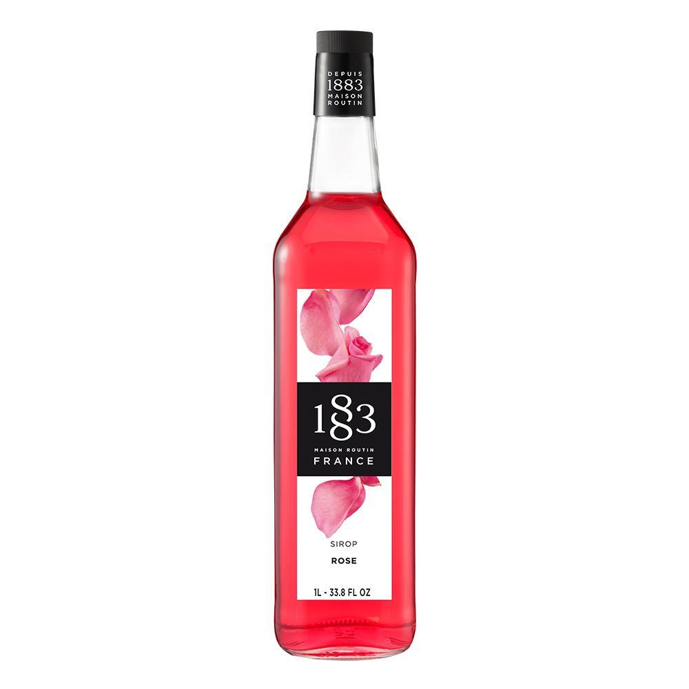 Rose Syrup 1883 Maison Routin - 1 Liter Bottle-Syrups-1883 Maison Routin-Restaurant Supply Drop