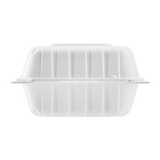 Small White Takeout Boxes - 6"x6" Mineral Filled Hinged Food Containers - Karat Earth - 400 ct-To-Go Packaging-Karat-Restaurant Supply Drop