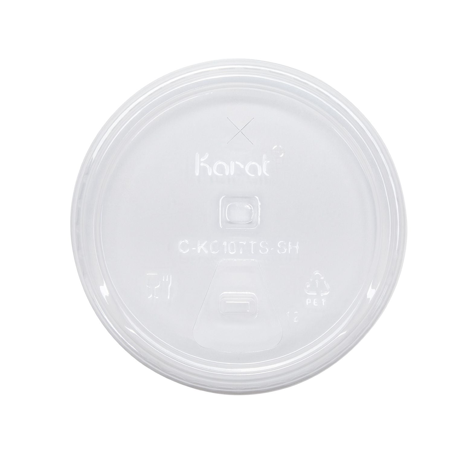 Strawless Sipper lids for 32oz PET Plastic cups - Karat- 107mm Straw Substitute-Cups & Lids-karat-Restaurant Supply Drop