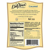 Sugar Free Coconut DaVinci Syrup Bottle - 750mL-Syrups-DaVinci Gourmet-Restaurant Supply Drop