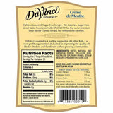 Sugar Free Creme de Menthe DaVinci Syrup Bottle - 750mL-Syrups-DaVinci Gourmet-Restaurant Supply Drop