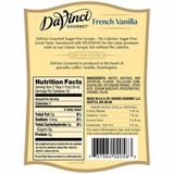 Sugar Free French Vanilla DaVinci Syrup Bottle - 750mL-Syrups-DaVinci Gourmet-Restaurant Supply Drop