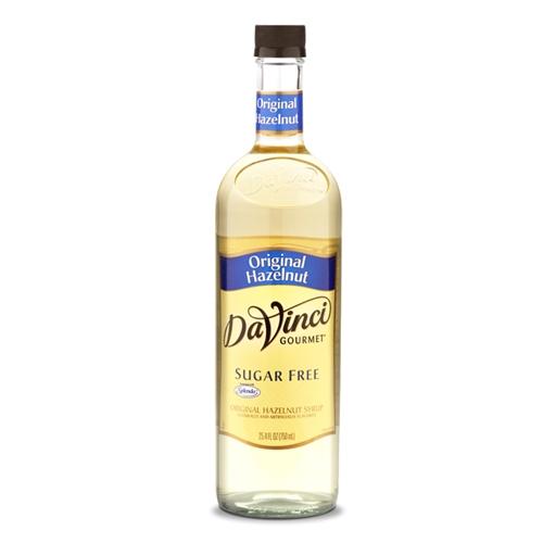 Sugar Free Hazelnut DaVinci Syrup Bottle - 750mL -Original-Syrups-DaVinci Gourmet-Restaurant Supply Drop