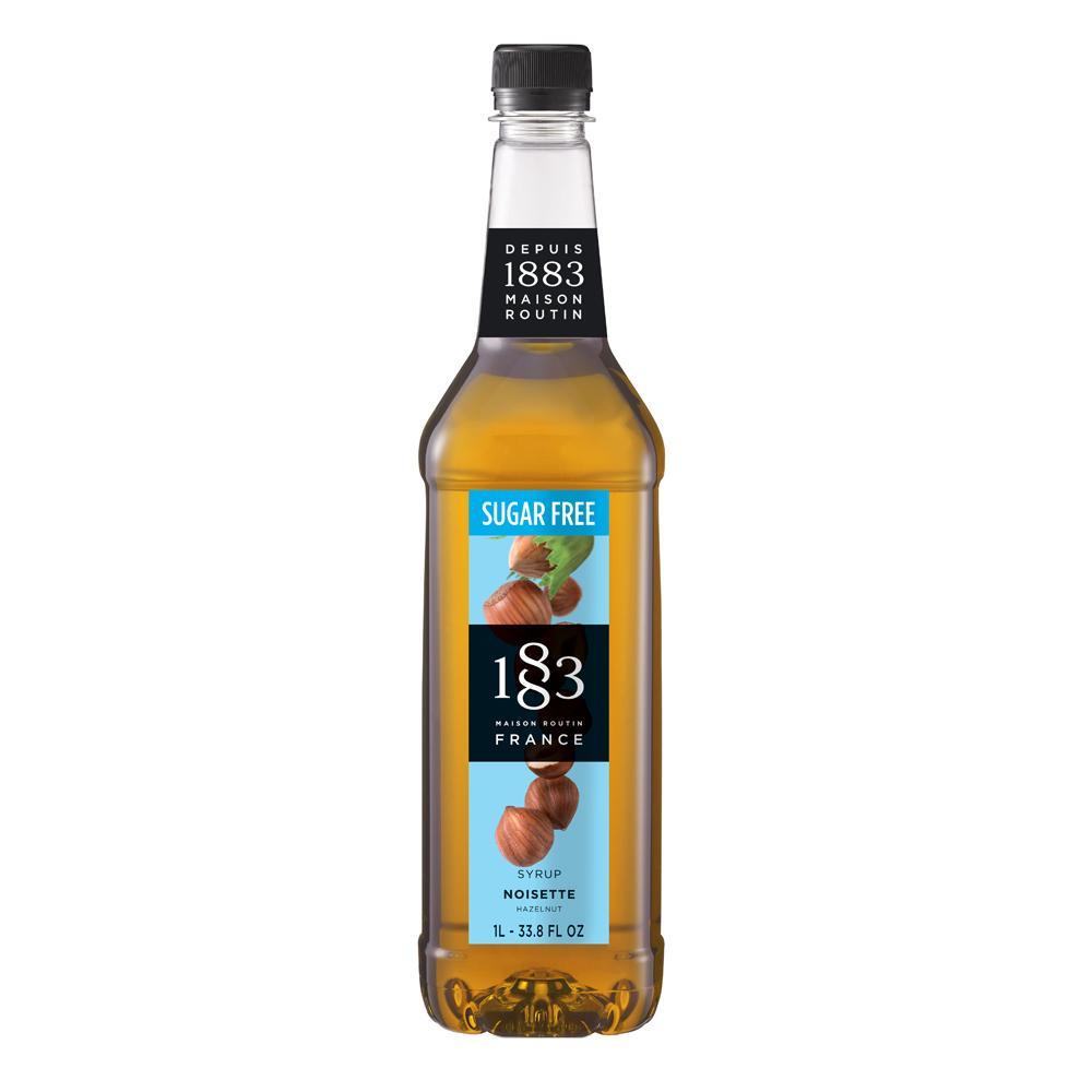 Sugar Free Hazelnut Syrup 1883 Maison Routin - 1 Liter Bottle-Syrups-1883 Maison Routin-Restaurant Supply Drop
