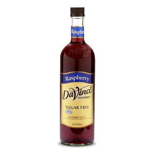 Sugar Free Raspberry DaVinci Syrup Bottle - 750mL-Syrups-DaVinci Gourmet-Restaurant Supply Drop