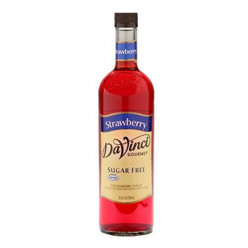 Sugar Free Strawberry DaVinci Syrup Bottle - 750mL-Syrups-DaVinci Gourmet-Restaurant Supply Drop