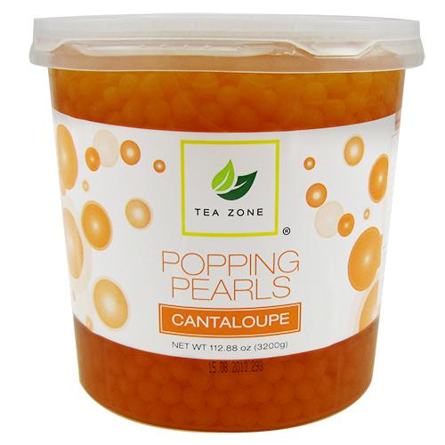 Tea Zone Cantaloupe Popping Pearls (7 lbs)-Popping Pearls-Tea Zone-Restaurant Supply Drop